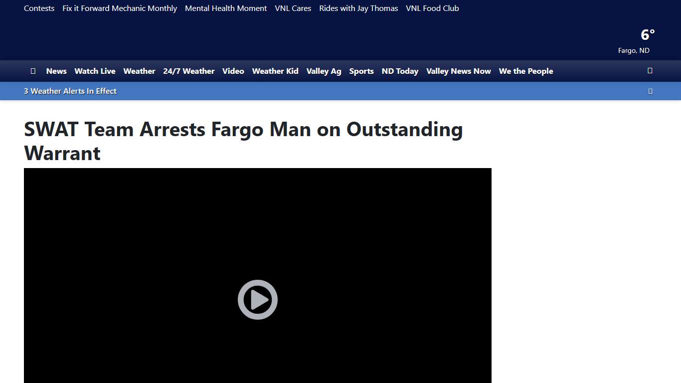 SWAT Team Arrests Fargo Man on Outstanding Warrant